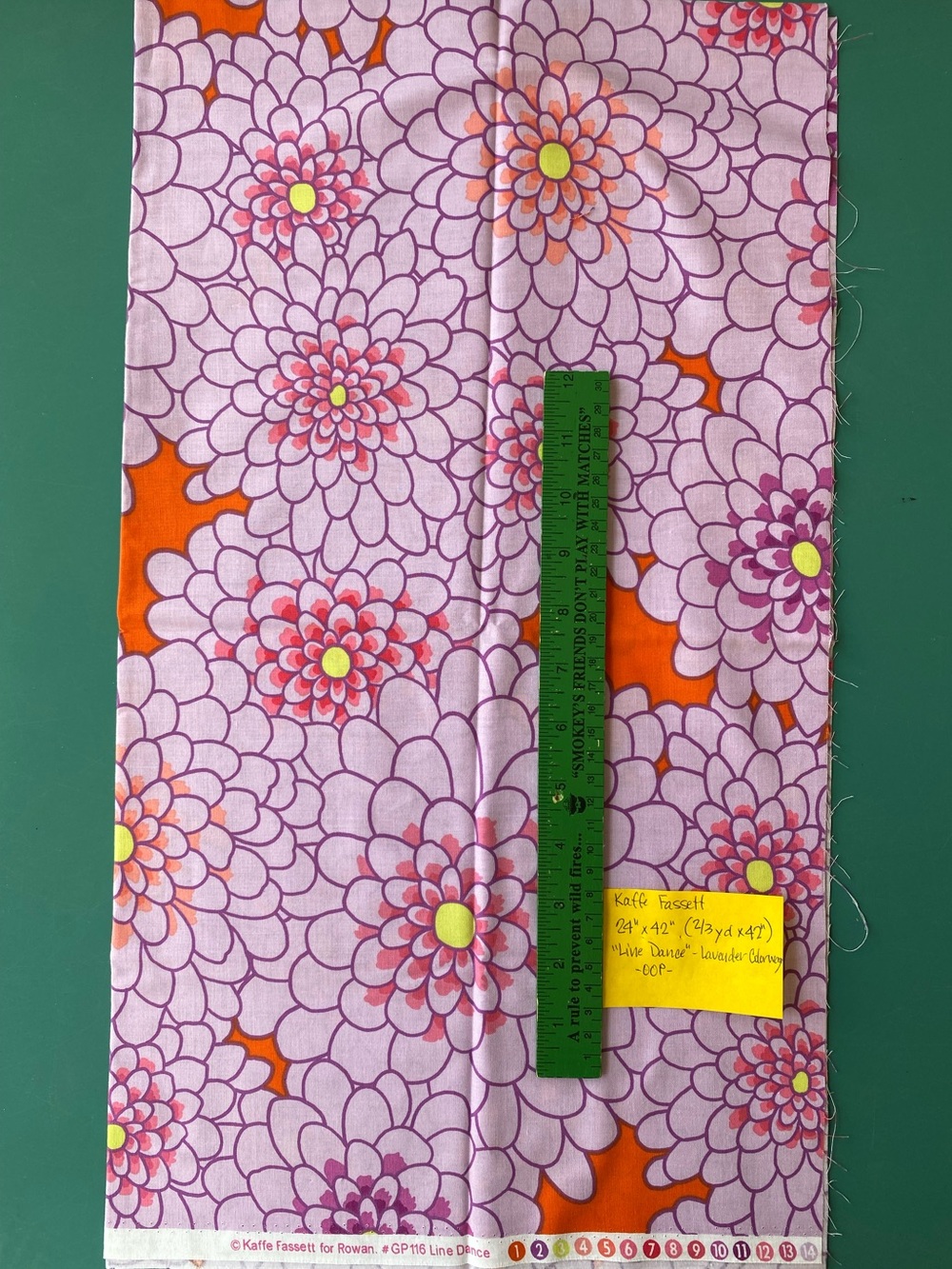 OOP Kaffe Fassett Fabric “Line Dance” (2/3yd)